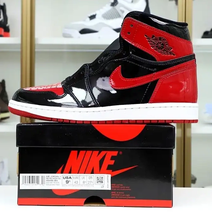 BRED PATENT JORDAN HIGH AIR Kimikick OG 1 0606